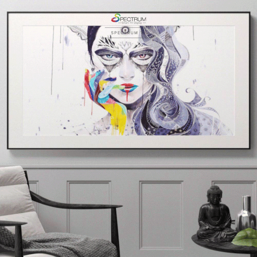 Display art and online photo album with this impressive smart TV display.