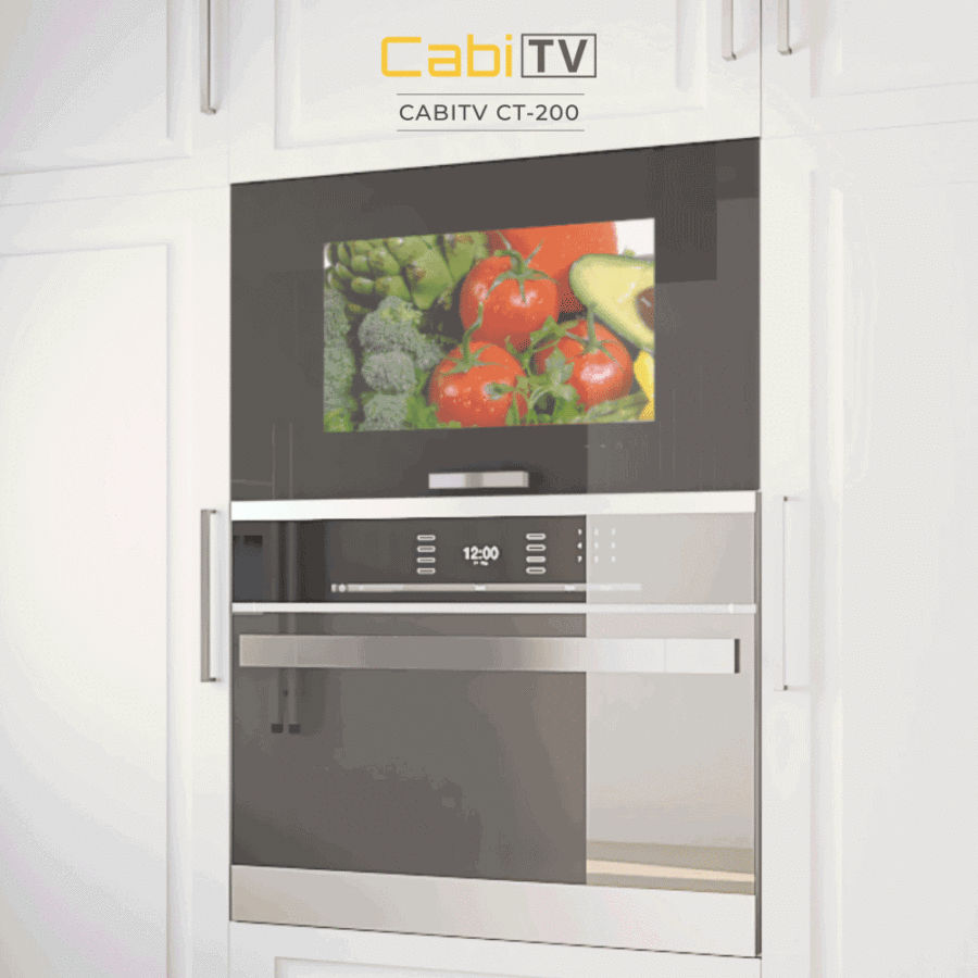 Enjoy countless smart functions right in your kitchen with this cabinet TV with Android installed.