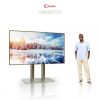 Unsurpassed in quality cinema smart TV with its floor stand with two strong poles.