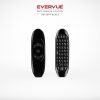 Smart Zepp remote control with a keyboard and a microphone for voice commands.