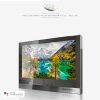 Smart touch bathroom TV with strengthened mirror glass.