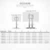 Specification of a very stable self standing floor mount.